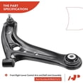 thumbnail image 6 of A-Premium 4Pcs Front Lower Control Arm and Ball Joint Assembly Sway Bar Link Stabilizer link Compatible with Mazda 2 2011-2014 1.5L, 6 of 9