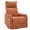 Brown, variant on SYNGAR Swivel Rocker Recliner Chair for Living Room, Manual Reclining Chair with Heat and Massage Function, Fabric Single Rocking Sofa with Side Pocket for Home Theater, Gray