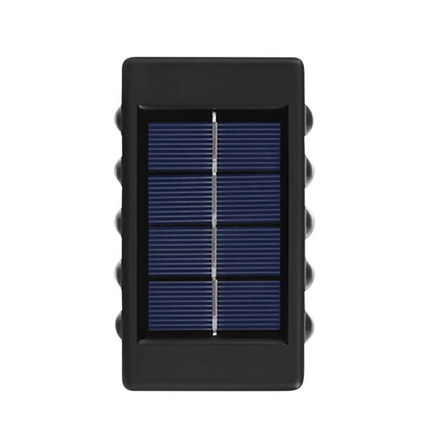 2 lámparas solares de pared para jardín exterior con luz arriba y abajo