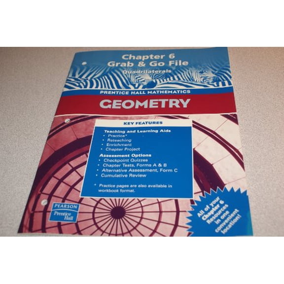Pre-Owned Geometry, Chapter 6 Grab & Go File: Quadrilaterals (Prentice Hall Mathematics), 9780130638304, 0130638307, Paperback,