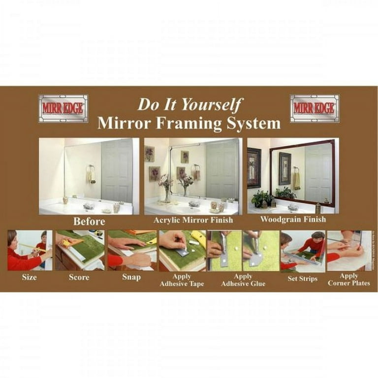 MirrEdge 48 in. x 2 in. Acrylic Mirror Framing Strips (2-Pack