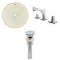 thumbnail image 1 of American Imaginations 16-in. W Round Bathroom Undermount Sink Set In Biscuit - Chrome Hardware - Overflow Drain Incl. AI-27032, 1 of 9