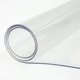thumbnail image 1 of KFFKFF Clear Plastic Tablecloth, Dimensions 40 x 80 Inch, Thickness 1.5 mm, Rectangular Desk Cover, Resistant to Water and Simple to Clean, Suitable for Office, Dressing Table, Bedside Table, 1 of 9