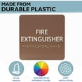 thumbnail image 2 of ADA CENTRAL SIGNS - 6" X6" Fire Extinguisher Sign - ADA Compliant Tactile Graphics Grade 2 Braille Text Acrylic Wall Signs - Emergency Safety Signs for Malls, Office Building, Schools, & Restaurants, 2 of 7