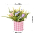 thumbnail image 3 of 9.06in Easter Artificial Potted Plant with Eggs Tabletop Centerpiece, Easter decorations for home spring floral decor for living room dining table, 3 of 8
