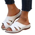 thumbnail image 6 of YOUYEDIAN Orthopedic Sandals for Women Beach Open Toe Arch Support Shoes Summer Comfortable Non Slip Slip on Wide Slippers, 6 of 8