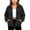 Black, variant on Girls Fleece Jacket with Pockets Full Zip Casual Warm Turtleneck Kids Winter Hoodless Jackets Red 6