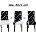 thumbnail image 6 of Set of 6 Stretch Dining Chair Slipcovers Modern Geometric Printed Chair Covers for Dining Room Home Farmhouse Decor Removable Washable Furniture Protector for All Seasons, 6 of 6