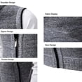 thumbnail image 6 of Manxivoo Sweater Vest Men's Vest Men's Vest Work Daily Leisure Thickened Stand Collar Zipper Sleeveless Sweater Vest Vest for Men Grey1 XL, 6 of 7
