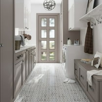 Mirage 10x10 Warm Beige White Marble White Mosaic Bowtie Wall and Floor Tile (3.68 sq ft/case) - 5 Pack