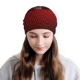 thumbnail image 6 of Pofeuu Red Geometric Print Multifunction Beanie Hat for Men Women Fashion Scarf Soft Stretch Skull Cap, 6 of 8