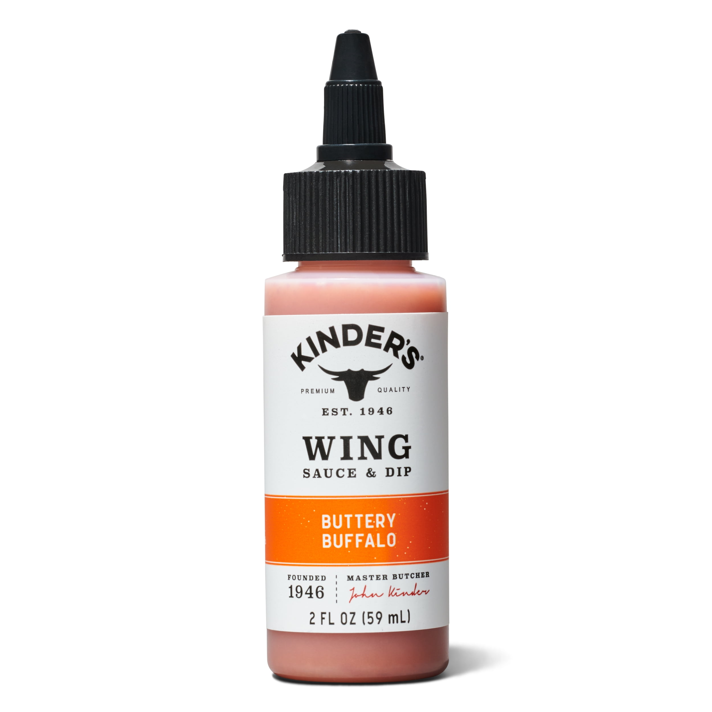 (7 pack) Kinder's Buttery Buffalo Wing Sauce and Dip, 2 fl oz Small Bottle
