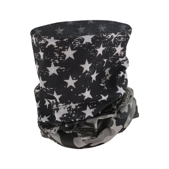 Unique Bargains 1 Pc Sunscreen Face Scarf Mask Stars Pattern Face Mask for Outdoor Cycling Black Gray