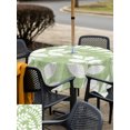 thumbnail image 5 of Outdoor Tablecloth with Umbrella Hole for Patio/Picnic/Party/Camping, Olive Green Leaves Waterproof Table Cloth Square Cover Washable, Farmhouse Botanical Branch Vintage Boho (60"x 60"), 5 of 9