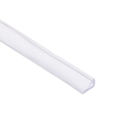 Uxcell Fits 1-3mm Edge 5Meters/16.4Ft Length 0.39" Height Trim U-Seal Transparent