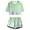 A1-Light Green, variant on Girls Outfits Size 14-16 Round Neck Color Clash Cotton Short Sleeve Tops and Shorts Comfy Baby Girl Outfits Stylish Girls' Summer Clothing Sets Light Blue 150