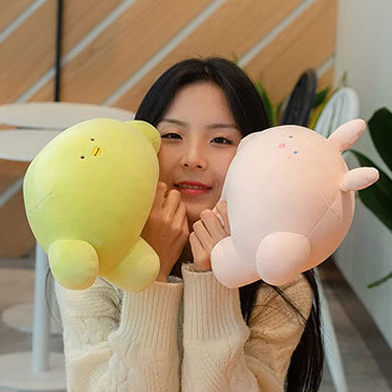 Kaili Inch Cute Bear Plush Stuffed Animal Body Pillow Fat Cartoon Cylindrical Body Pillows For Kids Super Soft Hugging Toy Gifts For Bedding Kids Sl
