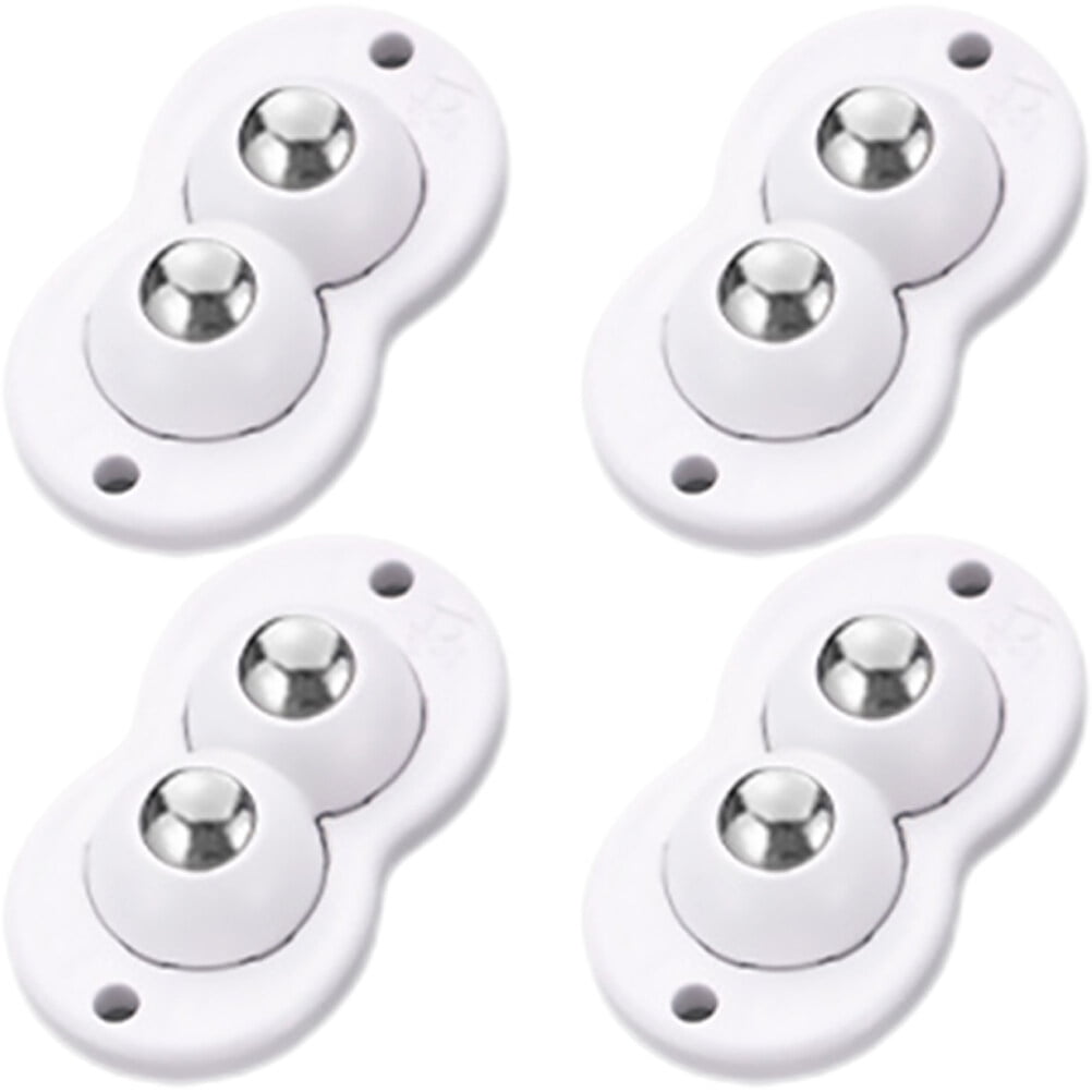 4pcs Caster Wheel Double Wheels Sticky Casters Wheel Stick On Trash Can