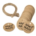 thumbnail image 2 of Rongfmy 100x HANDMADE Especially Paper Tags with String Hanging Ornament Making Hanging Brown, 2 of 9