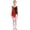 Red, variant on Girls Sleeveless Backless Figure Skating Dress Mesh Splice Ballet Dance Leotards with Rhinestones Fluorescent Yellow 6
