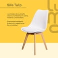 thumbnail image 3 of Set Comedor Mesa Redonda 80cm + 4 Sillas Tulip Madera blanco, 3 of 7