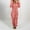 Pink, variant on Womens Jumpsuit Pajamas Casual Winter Warm Rompe Sleepwear Loose Long Sleeve One Piece Outfits Hooded Pajamas Gray XXL