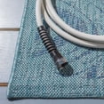 thumbnail image 6 of SAFAVIEH Courtyard Nick Floral Indoor/Outdoor Area Rug, Aqua/Navy, 8' x 10', 6 of 13