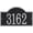 Black/Silver, variant on Personalized Cast Metal Address Plaque - Arched Rectangle