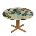 thumbnail image 3 of Orinice Scooter Moped Annabel Kidston Round Table Cover Stain Resistant Washable Indoor Outdoor Tablecloth Kitchen Dining Wedding Parties Full Width Single-Sided Printing 100% Polyester Fiber 31-35, 3 of 8