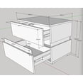 thumbnail image 2 of Ktaxon RGB LED Double Side Nightstand, End Table with 2 Drawer, High Gloss Bedside Table,Bedroom/Living Room,White, 2 of 10