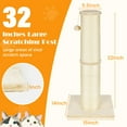 thumbnail image 2 of Rascador para gatos PAWSCRAT, 81 cm de altura, sisal natural, color beige, 2 of 7