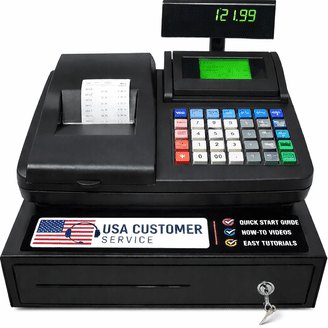 Casio, CSOSRS820BK, Thermal Print Cash Register, Black - Walmart.com