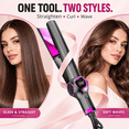 thumbnail image 3 of Hair Straightener and Curler 2 in 1, Twist Straightening Curling Iron with Adjustable Temp for All Hair Types, Instant Heating, 3 of 7