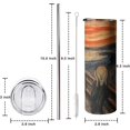 thumbnail image 3 of Art Painting Tumbler 20 oz Travel Coffee Mug Art Skinny Tumblers with Lid and Straw Stainless Steel Insulated Coffee Cups Gift for Art Lover, 3 of 6