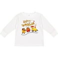 thumbnail image 3 of Inktastic Happy Thanksgiving Turkey Train with Food Boys or Girls Long Sleeve Toddler T-Shirt, 3 of 5