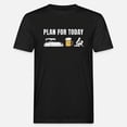 thumbnail image 2 of Men Women Black White Humor Pattern Print Tees Casual Camisetas Pontoon Boat Plan for Today Beer Boating Mens Funny T Shirt, 2 of 13