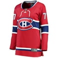thumbnail image 2 of Women's Fanatics Kirby Dach Red Montreal Canadiens Home Breakaway Player Jersey, 2 of 3