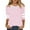 Light Pink, variant on T Shirt for Womens Casual Trendy Striped Printed Tshirt Round Neck Elbow Length Sleeve Classic Fit Womens Tee Shirt Light Pink L