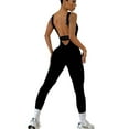 thumbnail image 4 of Yoga Jumpsuit, one-piece High Stretch Fitness Jumpsuit, Long Pants, Sleeveless Backless, Seamless running, 4 of 5