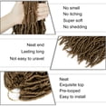 thumbnail image 3 of Nu Faux locs Soft locs 18inch Crochet Hair braids Curly Wavy Nu locs Goddess 7Packs Pre Looped Goddess Locs for Black Women Synthetic locs Braiding Hair Extensions+Gifts 18"7packs, 3 of 8