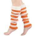 thumbnail image 2 of Seductiva Leg Warmers for Women Winter Christmas Leg Warmers with Fuzzy Fur Cuffs for Dance Christmas Party Orange, 2 of 5