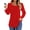 1 Red, variant on Long Sleeve Shirts for Women Fall Tops Dressy Casual Blouses Pleated V Neck Tunic Tops