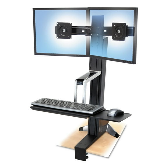 Ergotron WorkFit-S Dual Monitor Sit-Stand Workstation