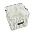 thumbnail image 1 of Cesta de almacenamiento Macarena de lino gris, 1 of 8