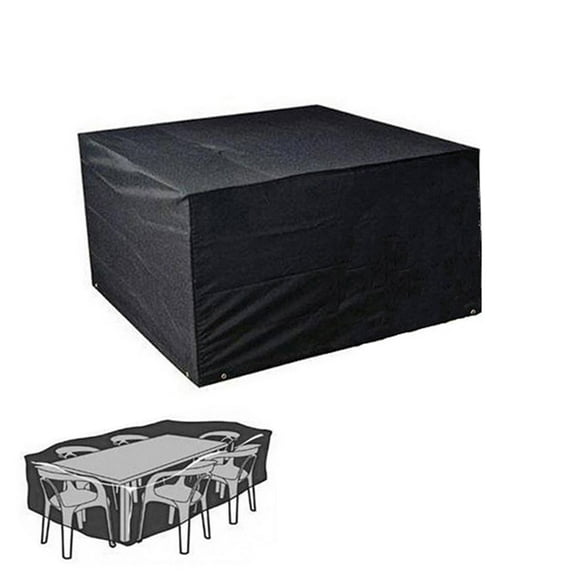 WHAMVOX Waterproof Patio Outdoor Table and Chair Set Cover (Black)