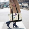 thumbnail image 4 of FORMRS Canvas Laptop Tote Bag for Women with 15.6" Computer Compartments Shoulder Handbag, Blue Floral Rabbit, 4 of 7
