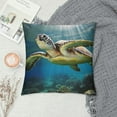 thumbnail image 2 of Nawypu  Throw Pillow Cover Sea Turtle Cute Nautical Animal Ocean Theme Coastal Beautiful Watercolor Beach Wildlife Decor Lumbar Pillow Case Cushion for Sofa Couch Bed Standard Queen, 2 of 5