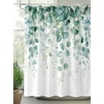 thumbnail image 2 of Fsddascl Eucalyptus Leaves Shower Curtain Set - 72" x 78" Washable Bathtub Curtain with 12 Hooks, Green Botanical Summer Spring Leaves Waterproof Fabric Stall Shower Curtains for Bathroom/Bathtub, 2 of 6