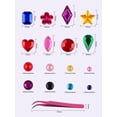 thumbnail image 2 of 20 Sheets Self-Adhesive Glitter Stones with tweezer, Kalolary 2714 Pieces Rhinestones Self-Adhesive Glitter Stones Craft Gemstones Sticker Craft Set for Letters Cards Pictures, 2 of 10