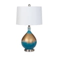 thumbnail image 2 of Lux Lighting 27" Gold/Blue Glass Table Lamp (Set of 2) 3-Way Switch, 2 of 6